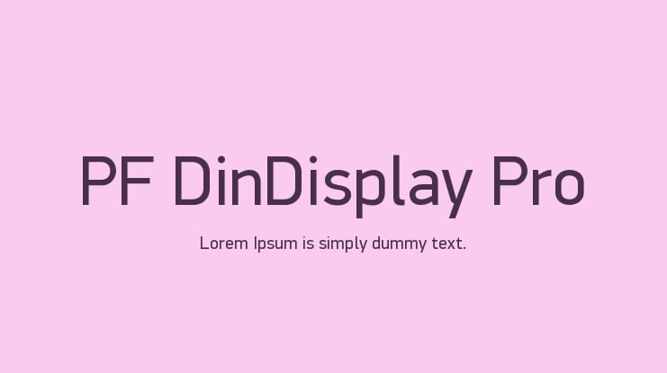 PF DinDisplay Pro Font Family
