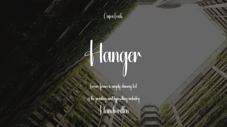 Hanger Font