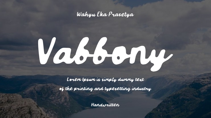 Vabbony Font