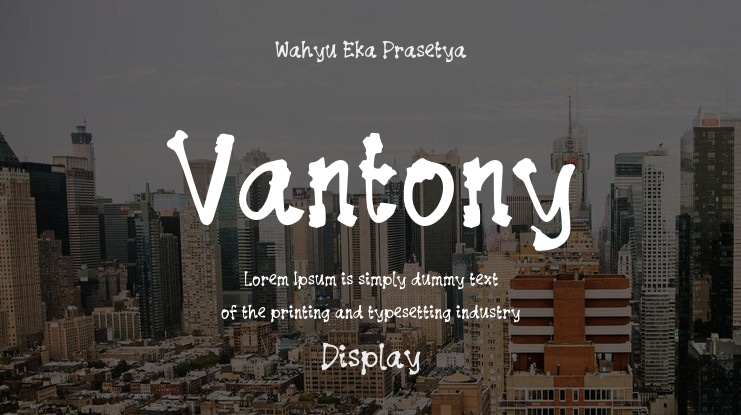 Vantony Font