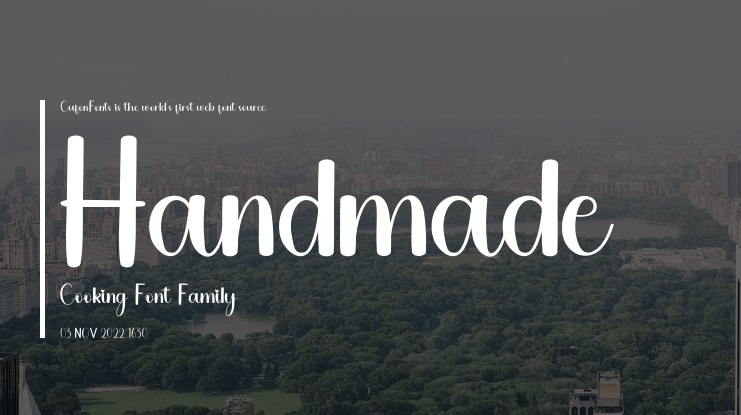 Handmade Cooking Font