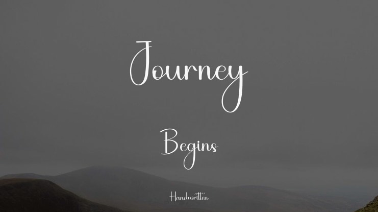 Journey Begins Font