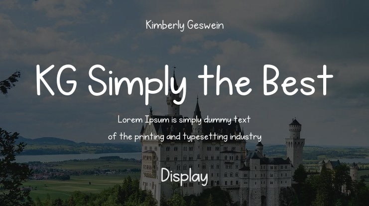 KG Simply the Best Font