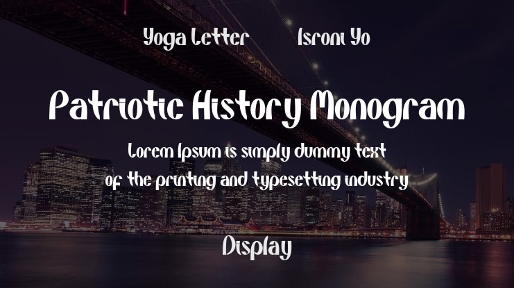 Patriotic History Monogram Font Family