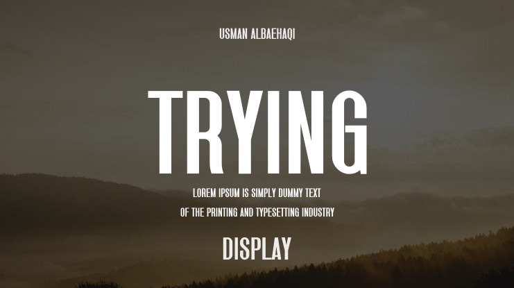 Trying Font