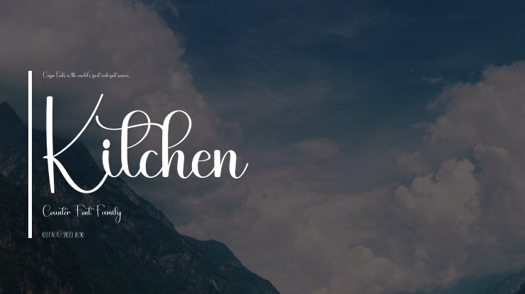 Kitchen Counter Font