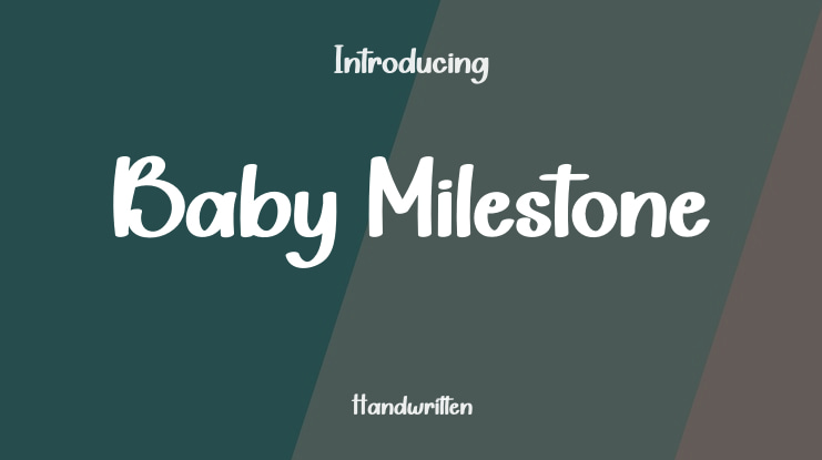 Baby Milestone Font