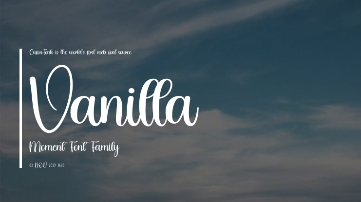 Vanilla Moment Font