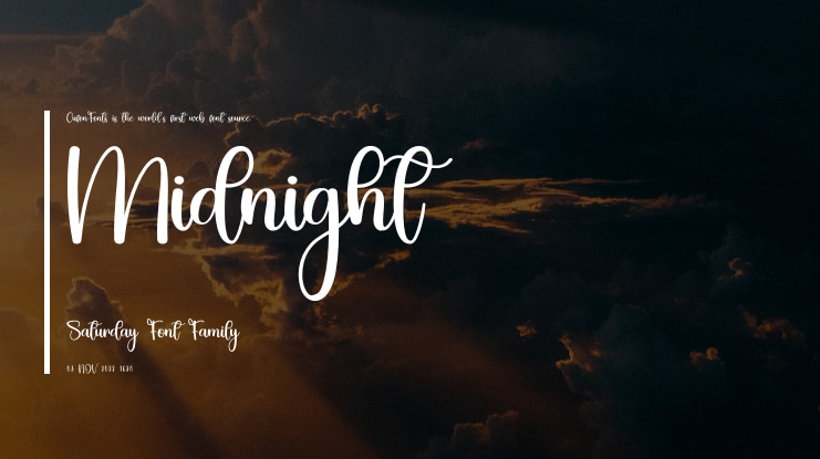 Midnight Saturday Font