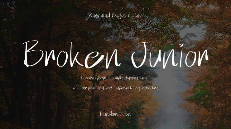 Broken Junior Font