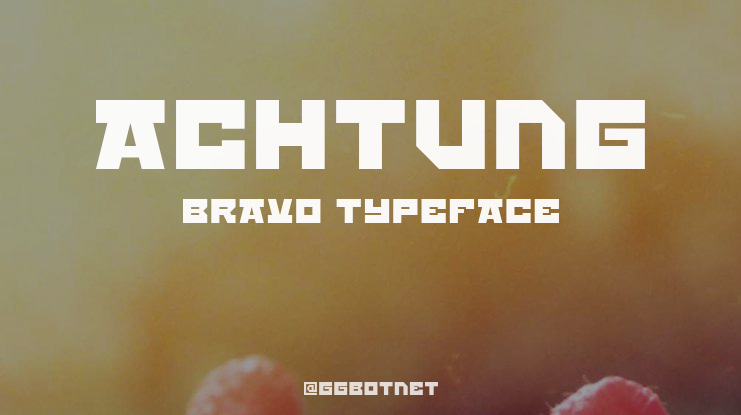 Achtung Bravo Font