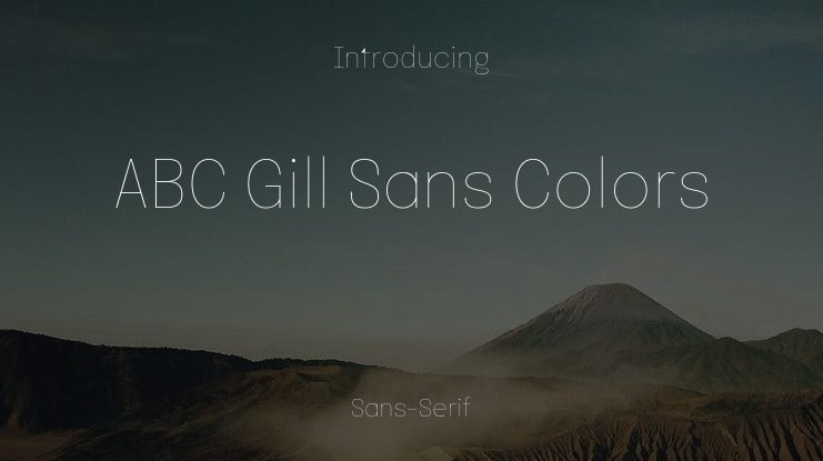 ABC Gill Sans Colors Font Family