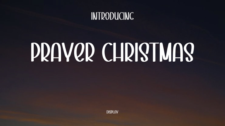 Prayer Christmas Font