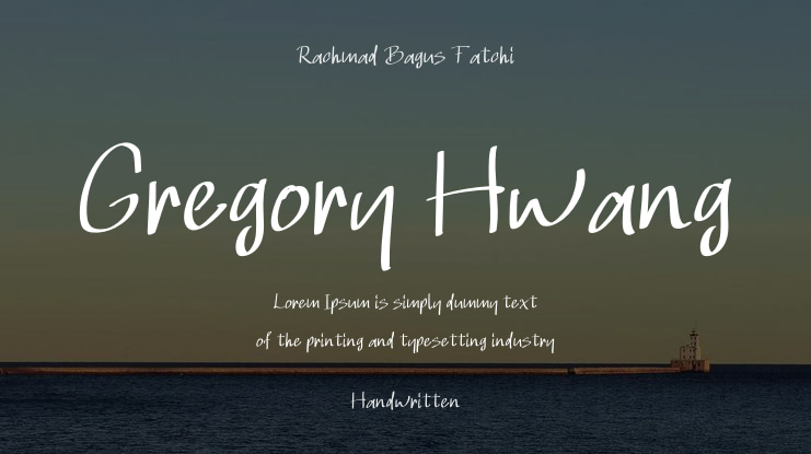 Gregory Hwang Font