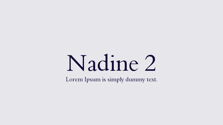 Nadine 2 Font Family