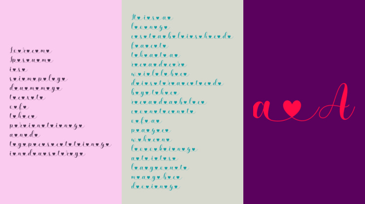 jacky betty connect love Font Family