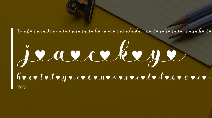jacky betty connect love Font Family