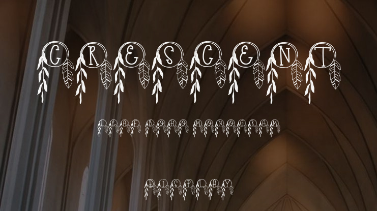 Crescent Leaf Boho Monogram Font