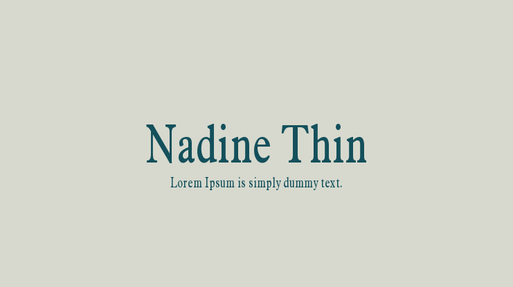 Nadine Thin Font