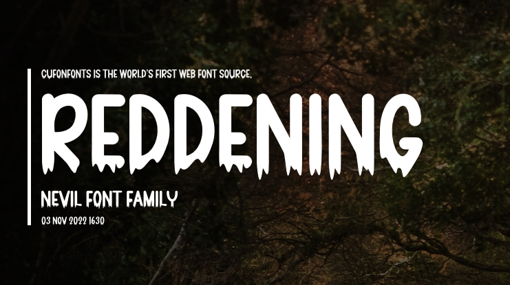 Reddening Nevil Font
