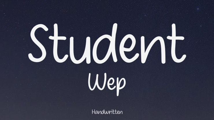 Student Wep Font