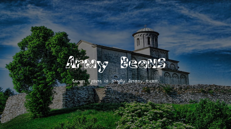 Army Beans Font