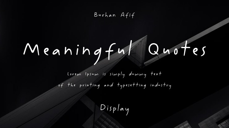 Meaningful Quotes Font