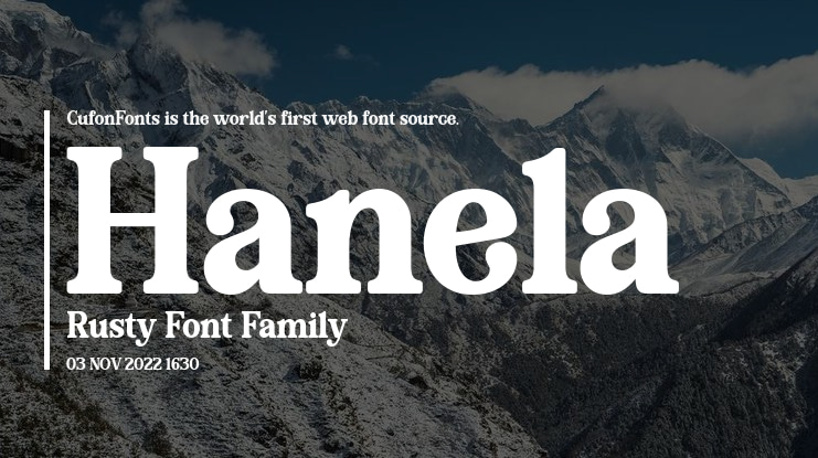 Hanela Rusty Font