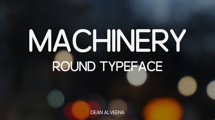 Machinery Round Font