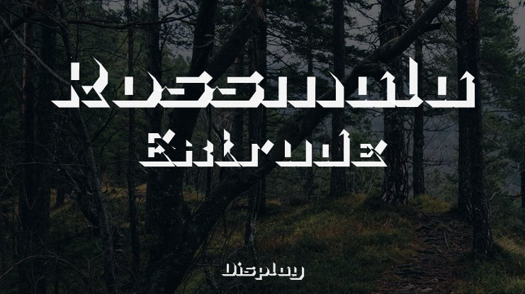 Rossmala Extrude Font Family