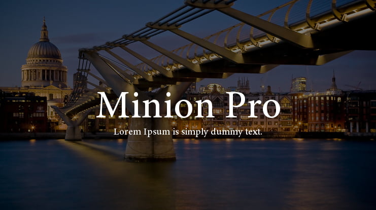 Minion Pro Font Family