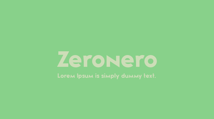 Zeronero Font