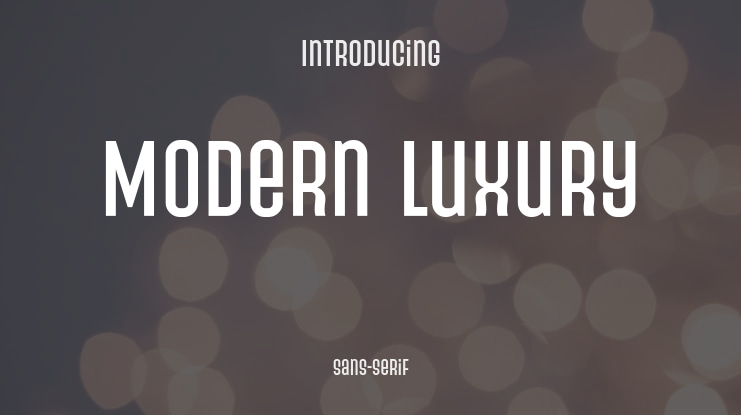 Modern Luxury Font