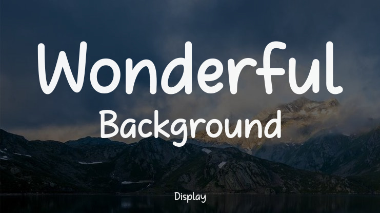 Wonderful Background Font