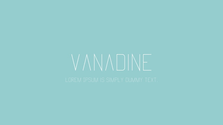 Vanadine Font