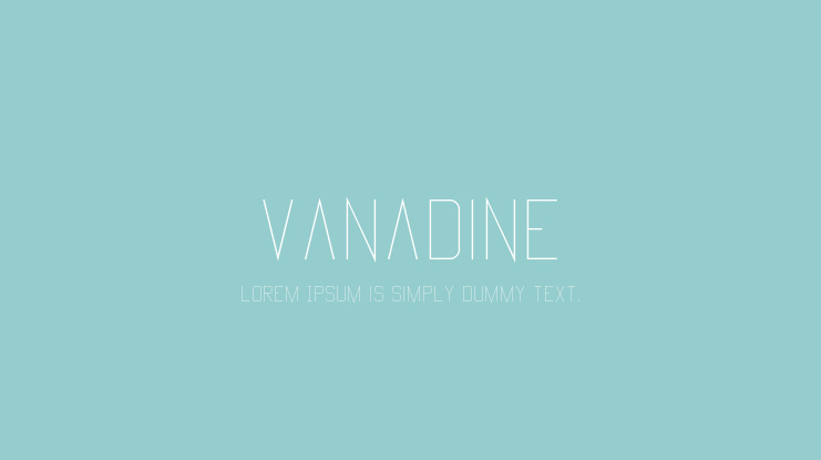Vanadine Font