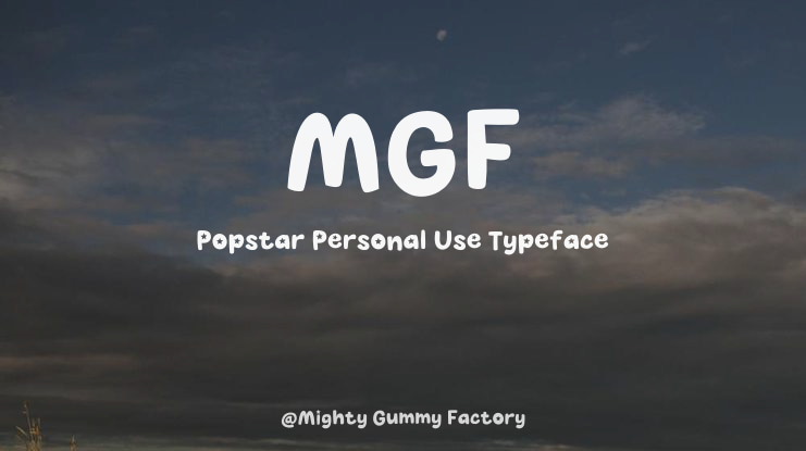 MGF Popstar Personal Use Font