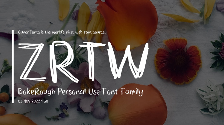 ZRTW BokeRough Personal Use Font