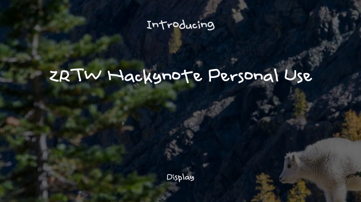 ZRTW Hackynote Personal Use Font