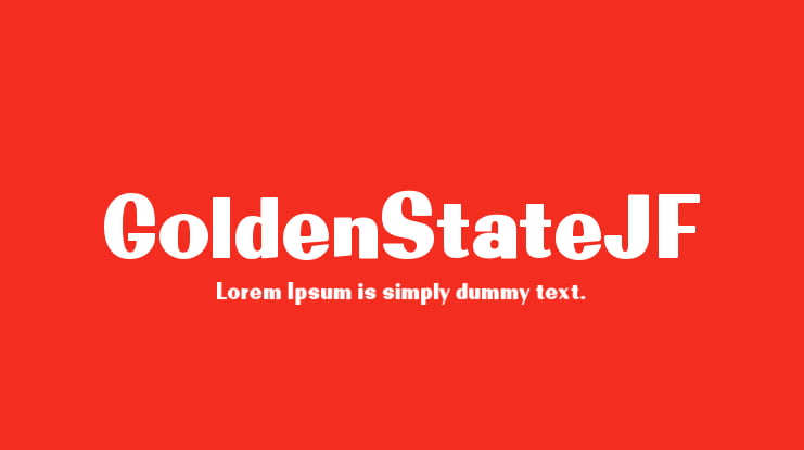 GoldenStateJF Font