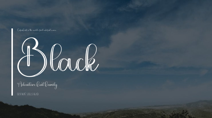 Black Adventure Font