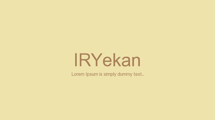 IRYekan Font