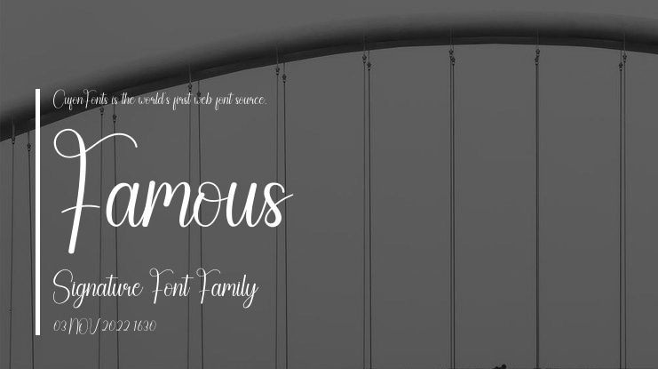 Famous Signature Font