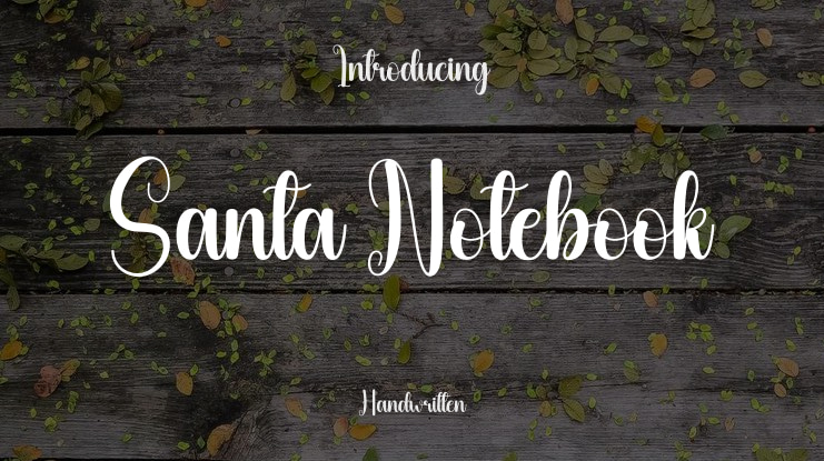 Santa Notebook Font