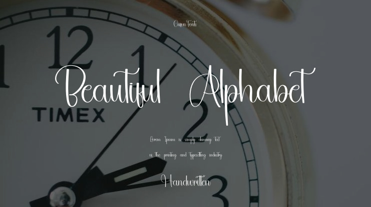 Beautiful Alphabet Font