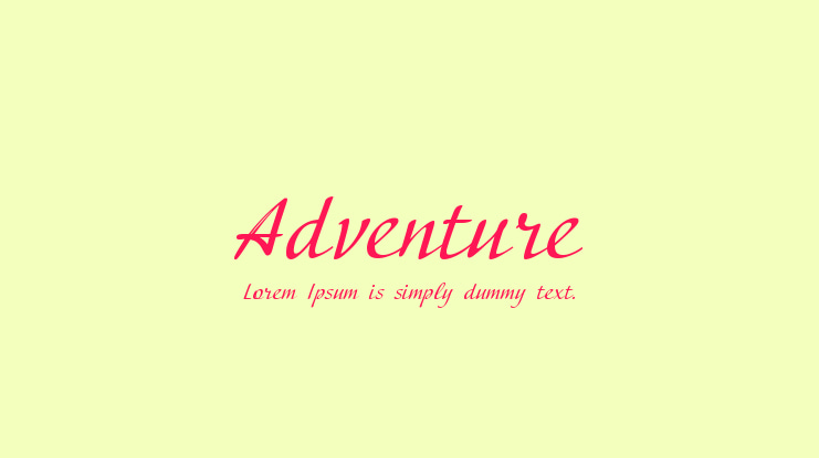 Adventure Font