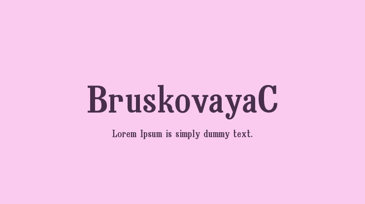 BruskovayaC Font