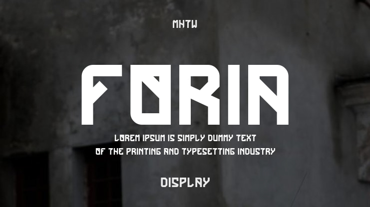 Foria Font