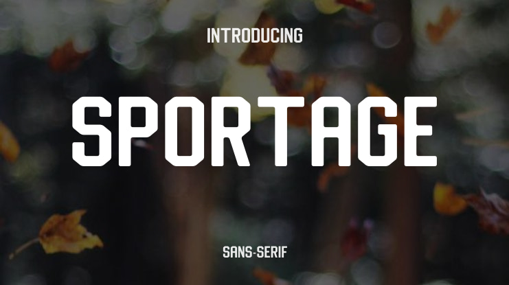 Sportage Font Family