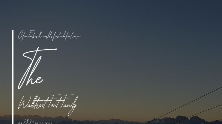 The Wallstreet Font Family